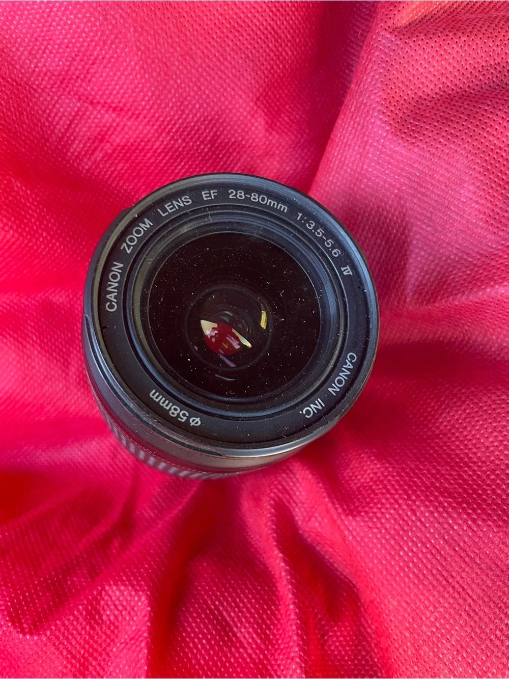 Canon EF 28-80mm Zoom Lens - Black on Pink Backdrop